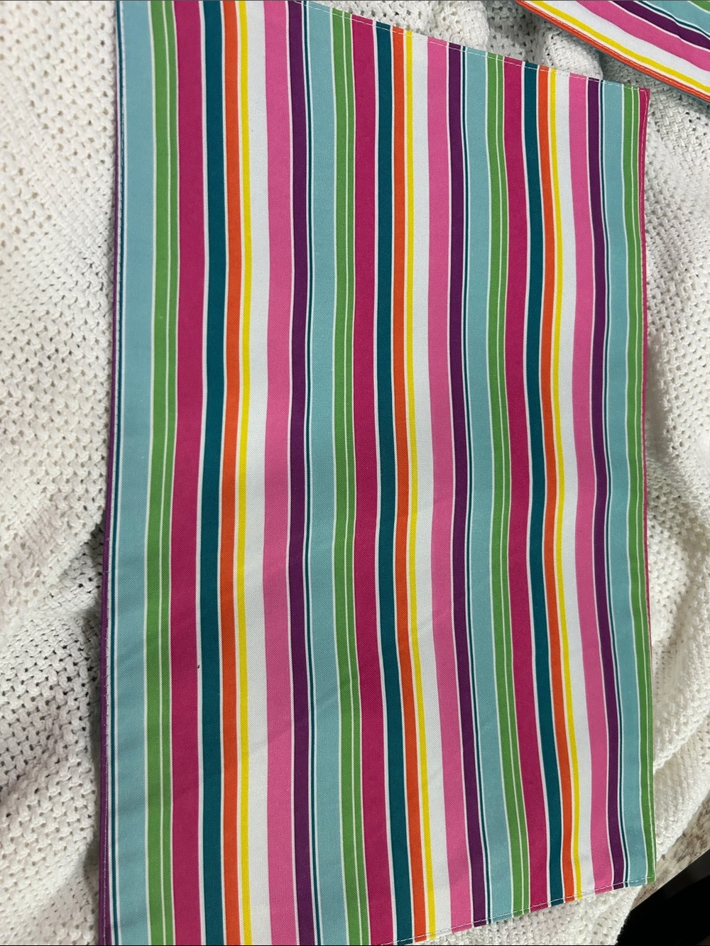 Summer Placemats Indoor Outdoor Patio Parties Bright Stripes Festive Colors SIX - Picture 3 of 6